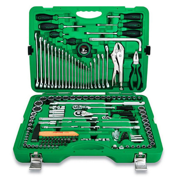 Картинка - Универсальный набор инструмента TOPTUL 1/4", 3/8", 1/2" 144 шт GCAI144R
