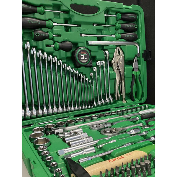 Картинка - Универсальный набор инструмента TOPTUL 1/4", 3/8", 1/2" 144 шт GCAI144R