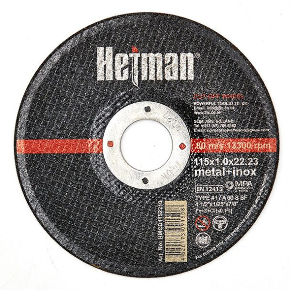 Фото - Круг відрізний Hetman 41 115 x 1,0 x 22,23 мм, по металу