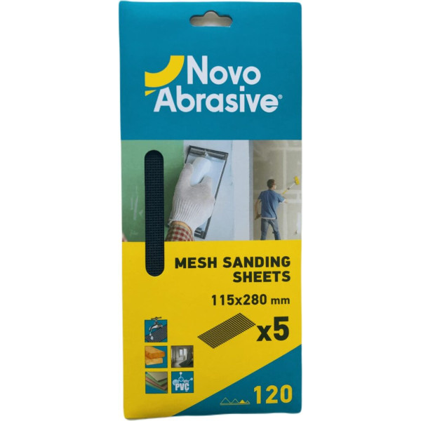 Фото - Сітка шліфувальна NovoAbrasive 115х280 мм, P120, 5шт.