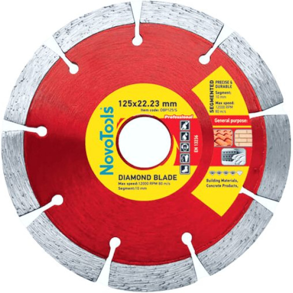 Картинка - Диск алмазный NovoTools Profi 125 x 22,23 мм, Сегмент