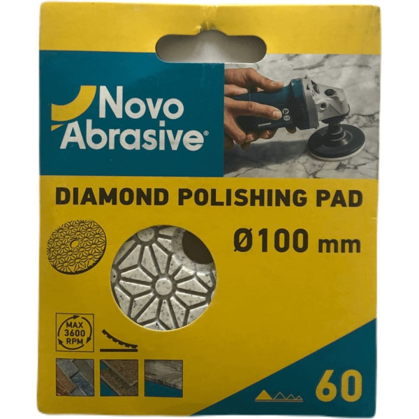 Фото - Диск алмазний полірувальний NovoAbrasive 100 мм, Р60, зірка