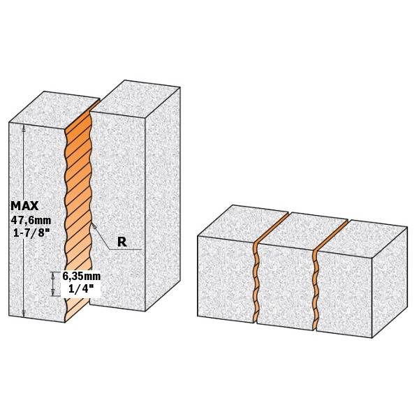 Картинка - Фреза для сращивания HM D=15,87 I=51,5 R=4,36 S=12 L=89 (981.531.11)
