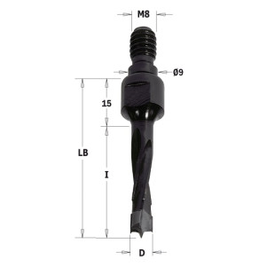 Свердло NP гвинт. хвіст. HW D = 8 I = 30 LB = 45 S = M8 / 9 RH (352.080.11)