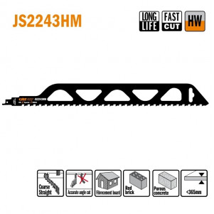 Пила сабельная L = 455 I = 400 H = 50 K = 1,50 TS = 12,7 (JS2243HM)