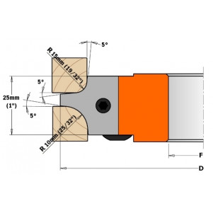 Пара ножей R=4/8 (25x24,8x2) для 694.003 (695.003.04)