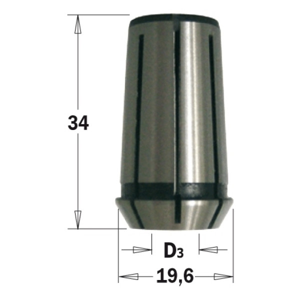 Фото - Цанга d3 = 12,7 під CMT DeWalt Metabo Fein Felisatti (796.927.00)