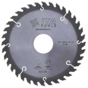Подрезная пила ITA TOOLS D = 200 F = 45 Z = 36 K = 4,8-6,0 P = 3,5 P36