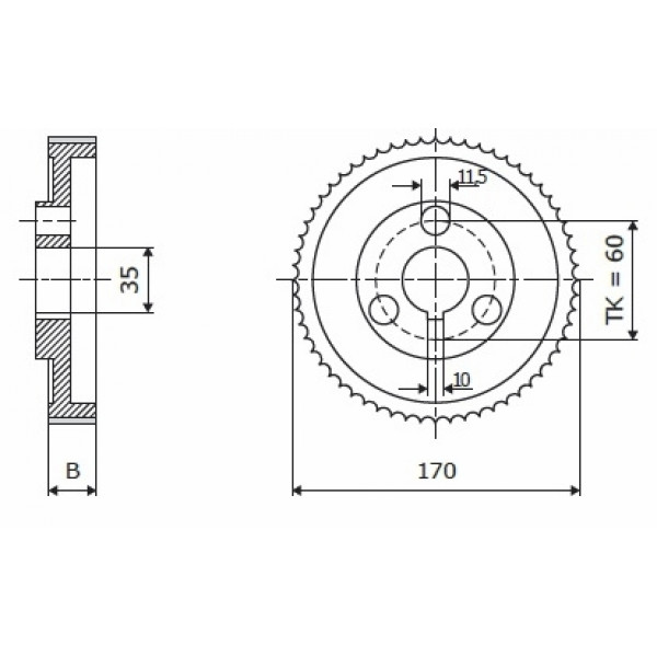 Картинка - Ролик 170-30-35-3V Z chrom Профиль A, Скошенный Weinig