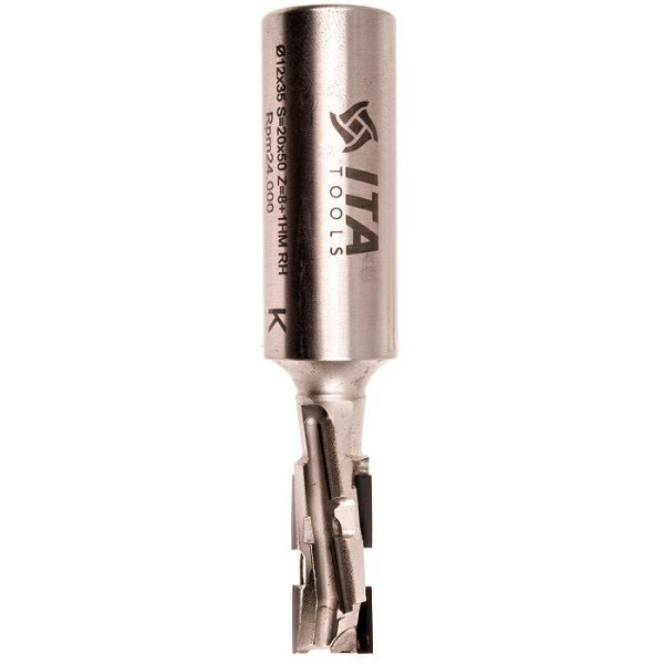 Картинка - Фреза алмазная DIA D=12 I=35 S=20x50 RH NESTING Z=8+1 (Z=2) DTN