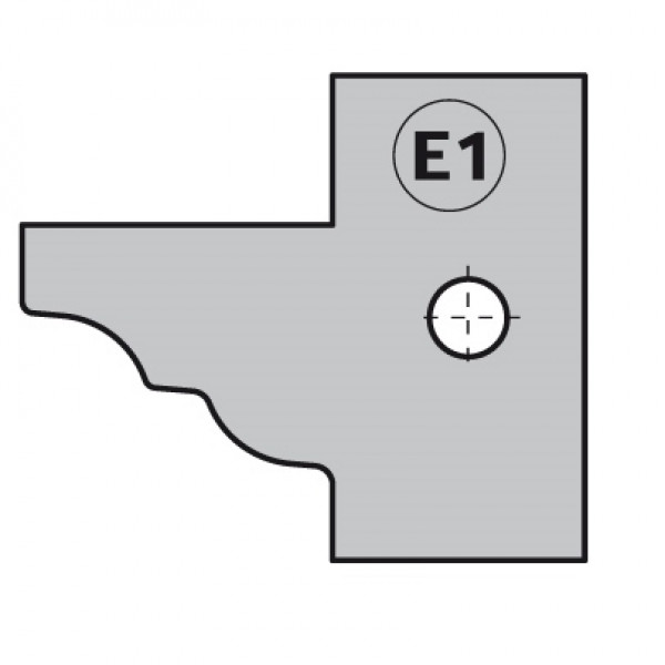 Картинка - Пара ножей тип E1 (25x29,8x2) для 694.015 (695.015.E1)