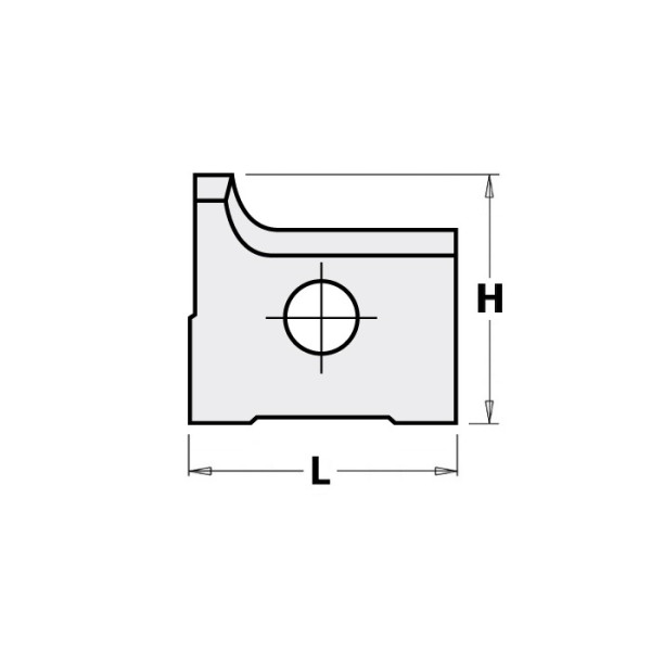 Картинка - Нож HM 16,1x14,0x2,0mm HC05 d = 5,0 R = 2,0 RH (116212)