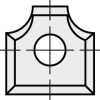 Фото 1 - Ніж HM 12,0x12,0x1,5mm HC05 d = 4,0 R = 2,0 (12152)