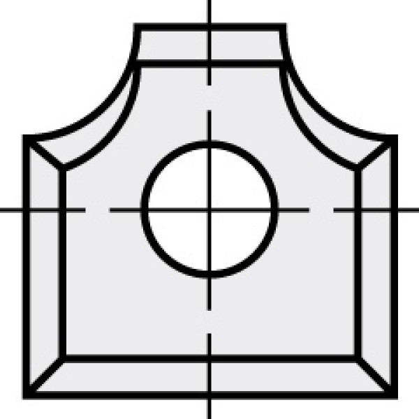Фото - Ніж HM 12,0x12,0x1,5mm HC05 d = 4,0 R = 2,0 (12152)