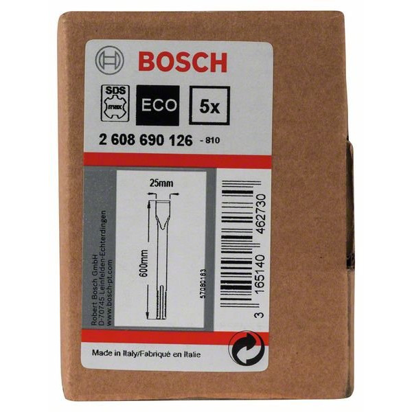 Фото - Набір зубил плоских Bosch PRO SDS-max 25x600 мм, 5 шт