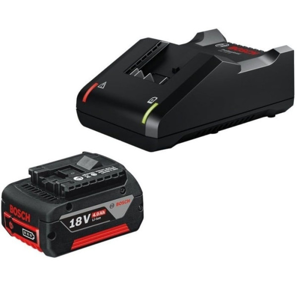 Картинка - Комплект зарядного устройства Bosch GAL 18V-40 + аккумулятор GBA 18 В 4 A/час (1600A01B9Y)