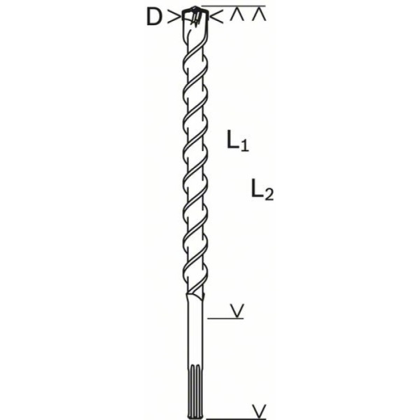 Картинка - Бур Bosch SDS-Max-7 Speed X 40х600х720 мм (2608586803)