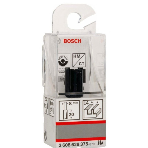 Картинка - Фреза пазовая с двумя лезвиями Bosch 8 мм 14х20х51 мм (2608628375)