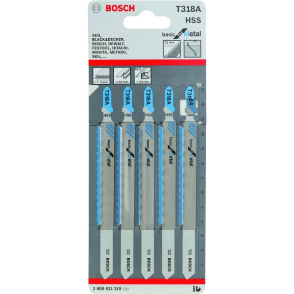 Картинка - Пилка по металлу Bosch T 318A 1.2х132 мм (2608631319)