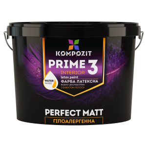 Фарба акрилово-латексна Kompozit PRIME 3 біла 9 л