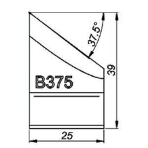 Резец для внешней фаски нержавеющей стали 37.5° Promotech B375 NOZ-000038