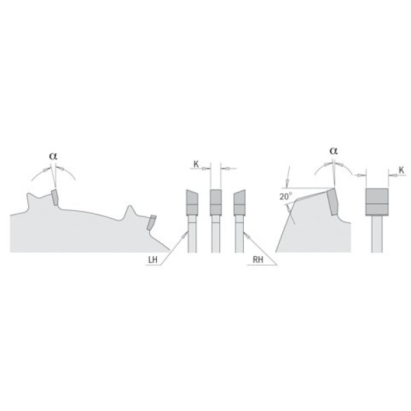 Картинка - Фреза CMT HW D=203 F=30 K=6,35-20,64 P=3.38 Z=12 FTG+ATB PTFE 230.312.08M