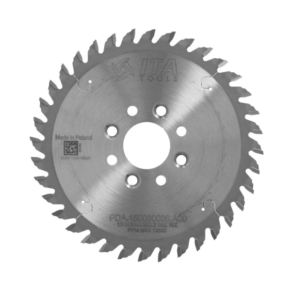 Фото - Пила ITA TOOLS HM D=150 F= 30 Z= 36 K/P=3,2/2,2 WZ PH:4/M6/48 LH + 4/M6/48 RH PDA.150030036.A00