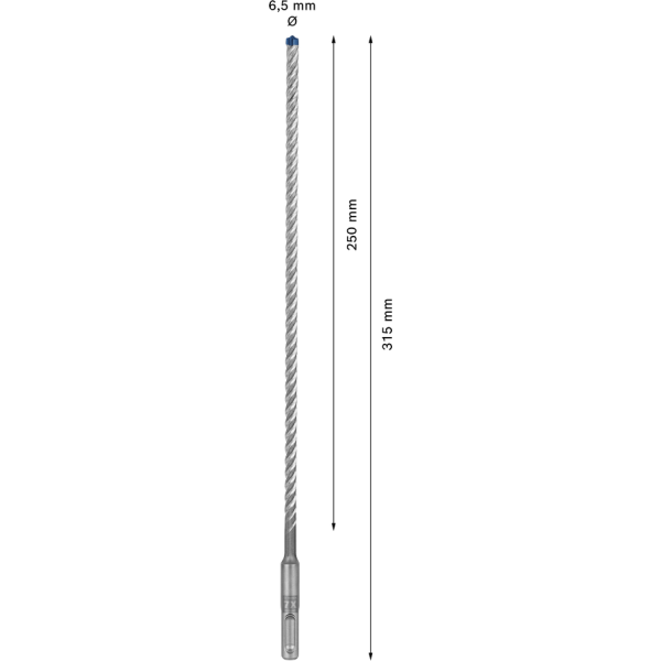 Картинка - Бур по железобетону BOSCH EXPERT SDS Plus-7X 6,5x250x315 мм