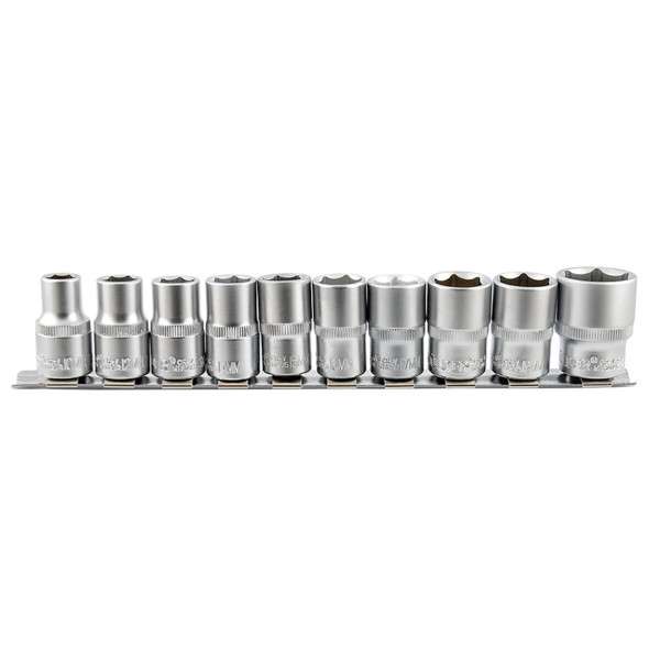 Картинка - Набор торцевых головок на планке Molder 1/2" 10-24мм CR-V 10шт