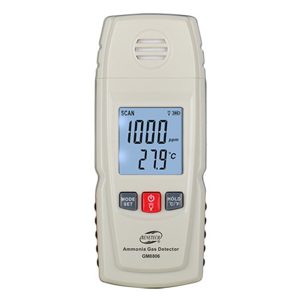 Картинка - Газоанализатор аммиака BENETECH NH3+термометр 0-100 ppm 0-50°C GM8806