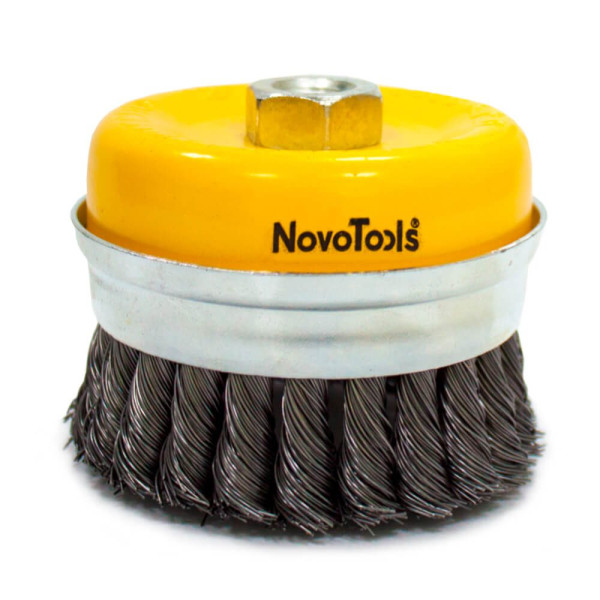 Фото - Щітка торцева NovoTools 65, з кільцем, плетений дріт
