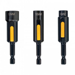 Набор головок торцевых магнитных "EXTREME IMPACT" DeWALT 1/4", 8, 10, 13 мм, с движущимся магн внутр