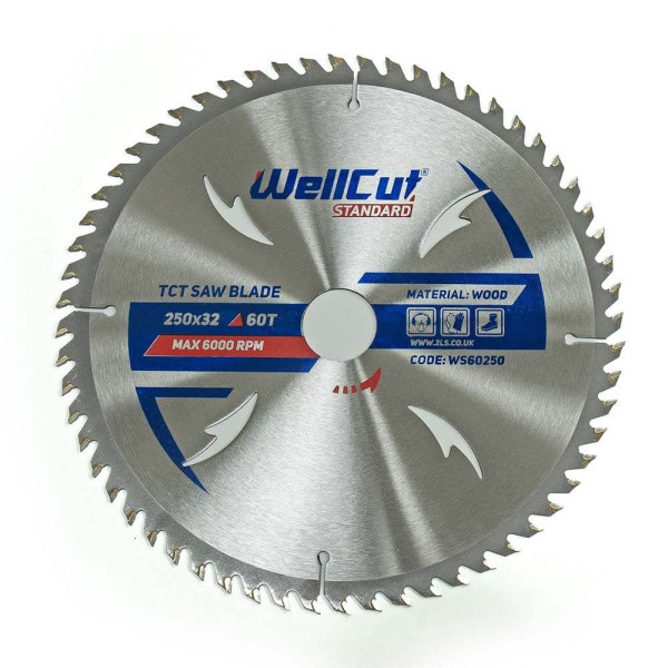 Картинка - Пильный диск WellCut 250 x 32 мм, 60T