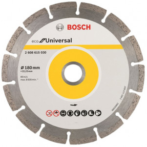 Алмазный круг отрезной BOSCH ECO Universal 180х22.23 сегмент (2608615030)