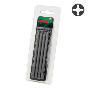 Набор бит TOPTUL 1/4" 100 мм PH2 4 шт FSIB0802G Набор бит TOPTUL 1/4" 100 мм PH2 4 шт FSIB0802G