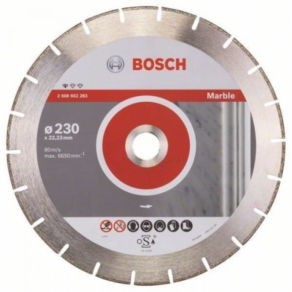 Картинка - Круг алмазный отрезной Bosch PF Marble 230х22.23 (2608602283)