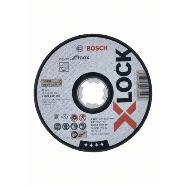 Фото - Круг відрізний Bosch Expert Inox X-LOCK 125х1,6 мм