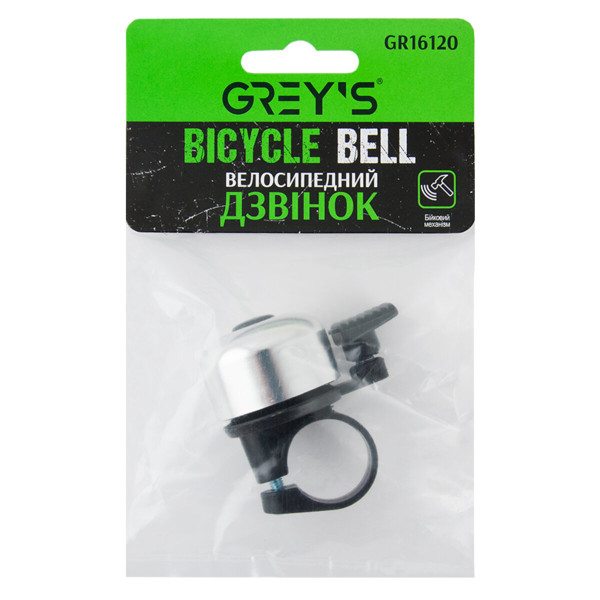 Фото - Велосипедний дзвоник Grey's механічний з бійковим механізмом GR16120