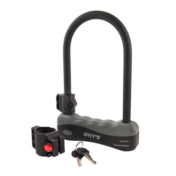 Фото - Велозамок Grey's скоба U-lock з кріпленням 12*165*245мм