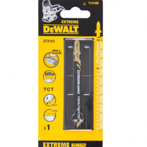 Полотно пильное DeWALT по стеклопластику, Кориану, гипсокартону, цементно-стружечной плите, 1шт.