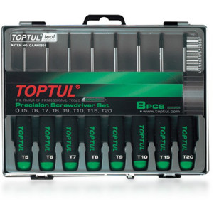 Набір викруток для точних робіт TOPTUL T5-T20 8 шт GAAW0801