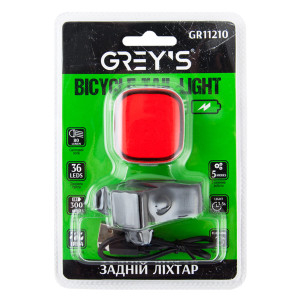 Велосипедный задний фонарь 36xLEDs 80lm 300mAh microUSB