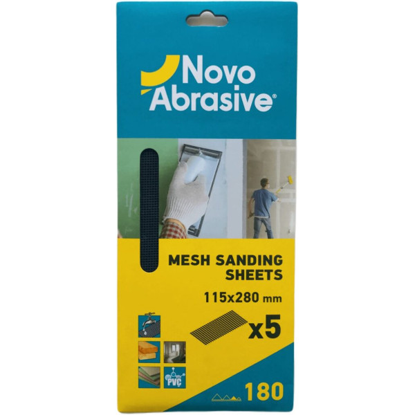 Фото - Сітка шліфувальна NovoAbrasive 115х280 мм, P180, 5шт.