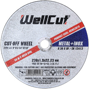 Круг відрізний WellCut 230 x 1,9 x 22,23 мм, по металу