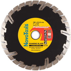 Диск алмазний NovoTools Profi 180 x 22,23 мм, Глибокий різ