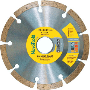 Диск алмазний NovoTools Standard 125 x 22,23 мм, Сегмент