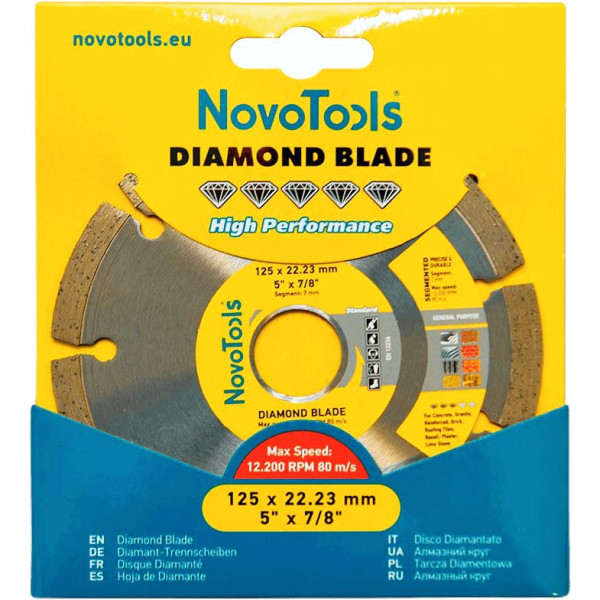 Картинка - Диск алмазный NovoTools Standard 125 x 22,23 мм, Сегмент