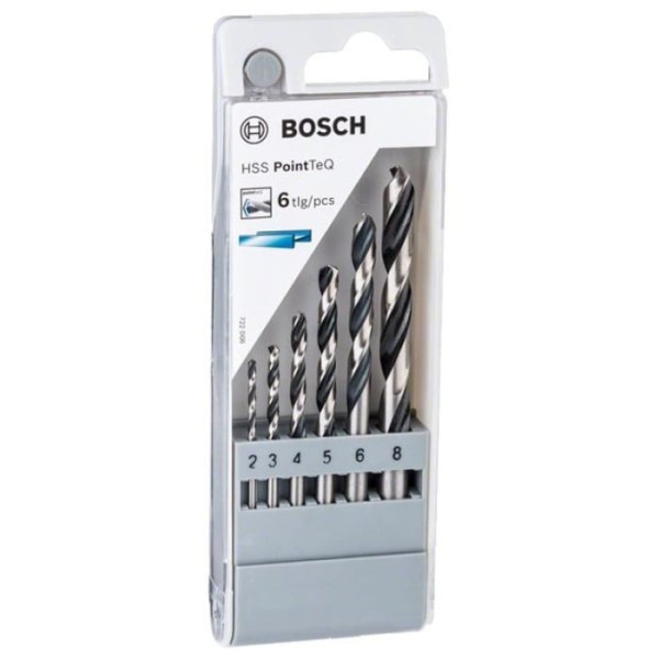 Фото - Набір свердл по металу Bosch HSS PointTeQ 6 шт 2-8 мм