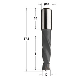 Свердло HW NP D = 13 I = 30 L = 57,5 ​​S = 10x20 RH (308.130.11)