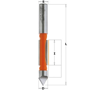Фреза для вирізання отворів HM D = 9,53 I = 25,4 L = 78 Z2 S = 6,35 (816.095.11)